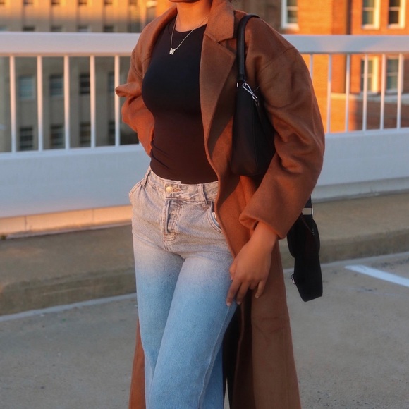 Handmade wool-blend, double-breasted longline coat - Picture 3 of 6